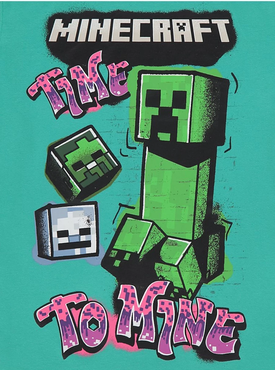 Boys Minecraft Green Graffiti Short Pyjamas | George at Asda | Kids Pajamas Review