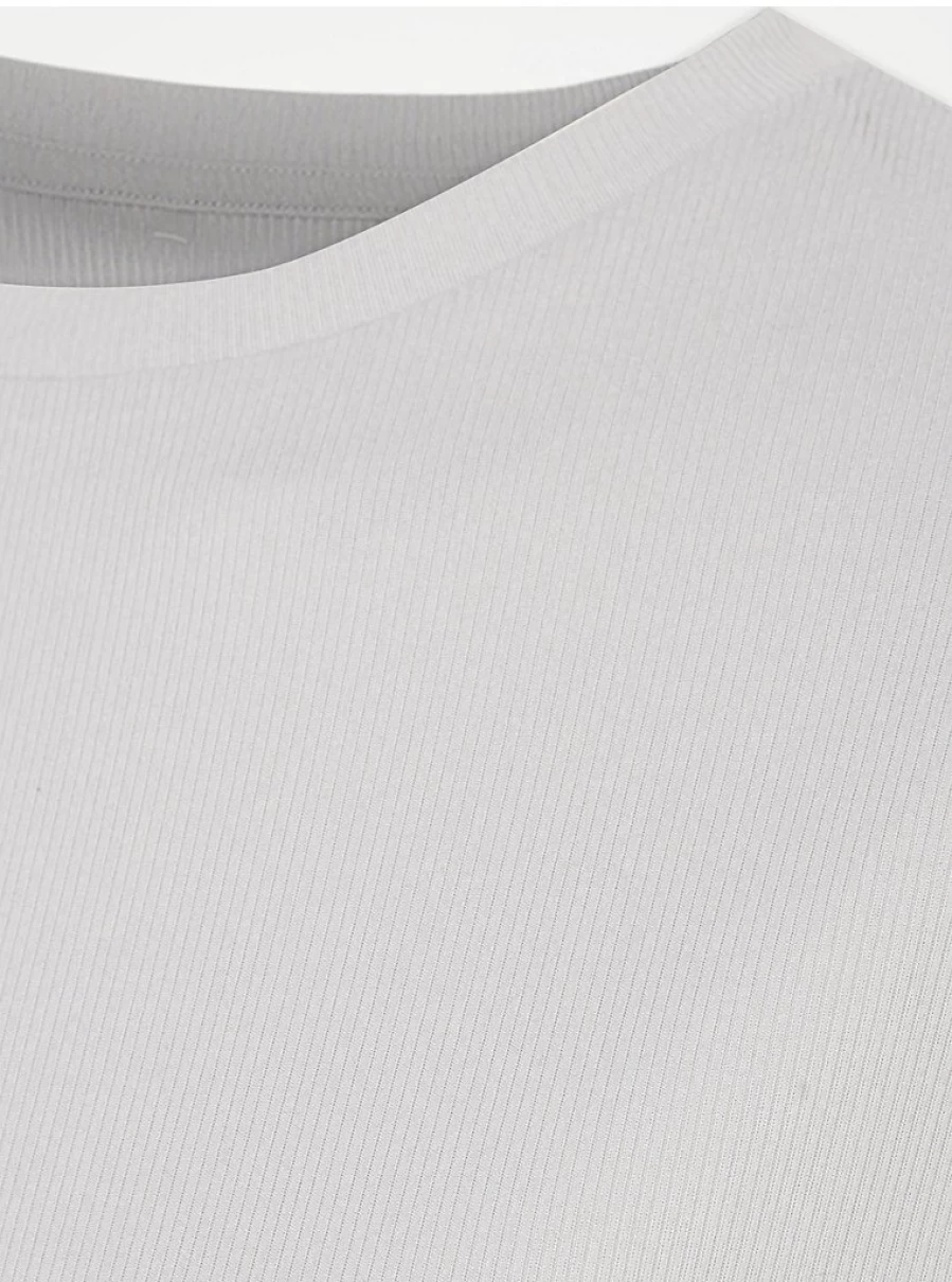 "George at Asda Light Grey Ribbed Pyjama Top | Women's Comfortable Sleepwear & Loungewear"