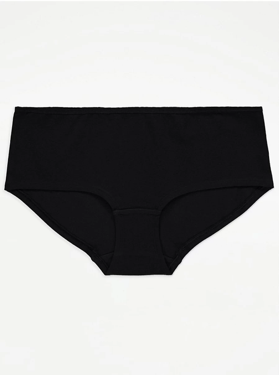 George at Asda Men's Black Cotton 5-Pack Briefs - Comfortable Underwear Multipack