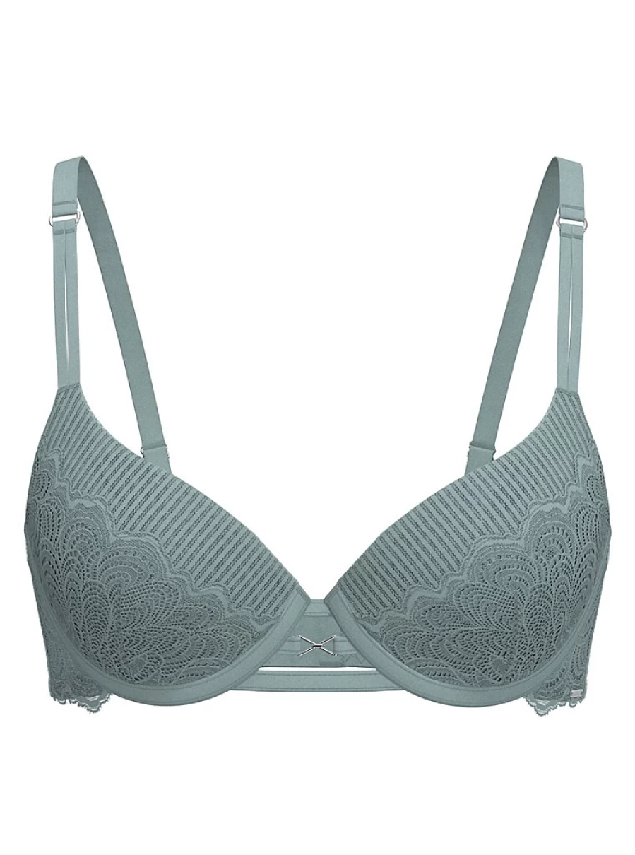 "George at Asda Women's Entice Sage Green Padded Lace T-Shirt Bra - Comfortable Lingerie Review"