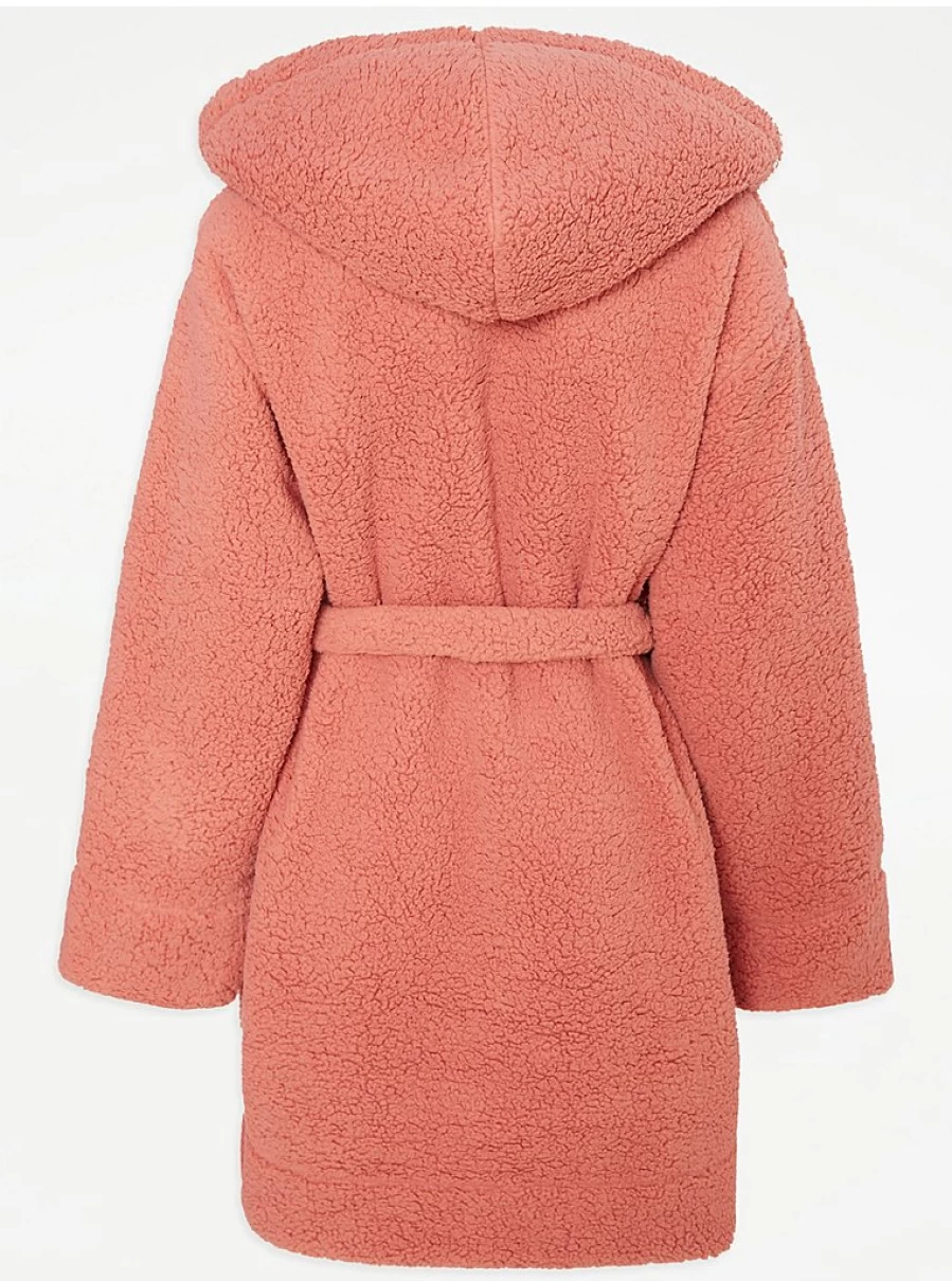 "George at Asda Rust Borg Dressing Gown Review: Comfortable Lingerie & Sleepwear"