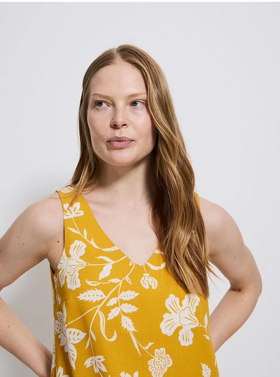 "George at Asda Women's Ochre Floral V-Neck Cami Top | Review & Style Guide"