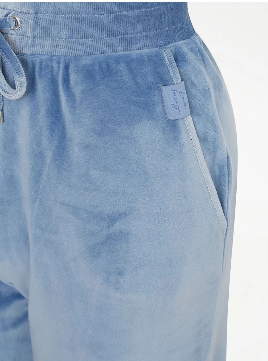 "George at Asda Light Blue Velour Pajama Bottoms for Women - Soft Lounge Pants Review"