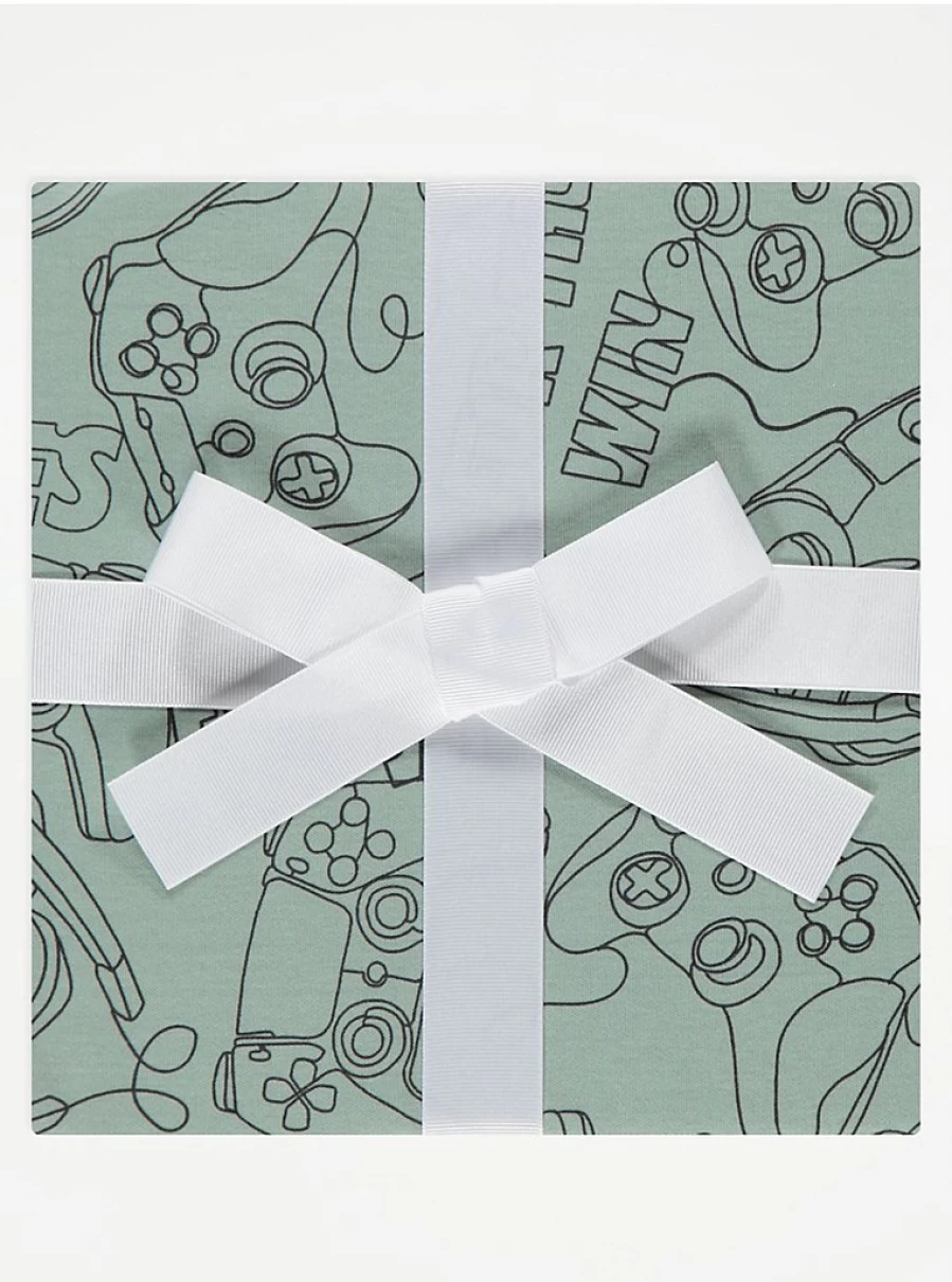 Boys Sage Green Gamer Short Pyjamas Set - George at Asda Kids Pajamas Gift