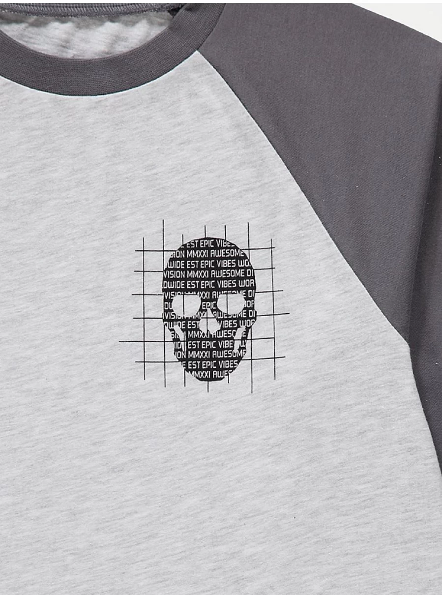 Boys' Skull Print Raglan Sleeve Pyjama Set - 5 Pack | George at Asda