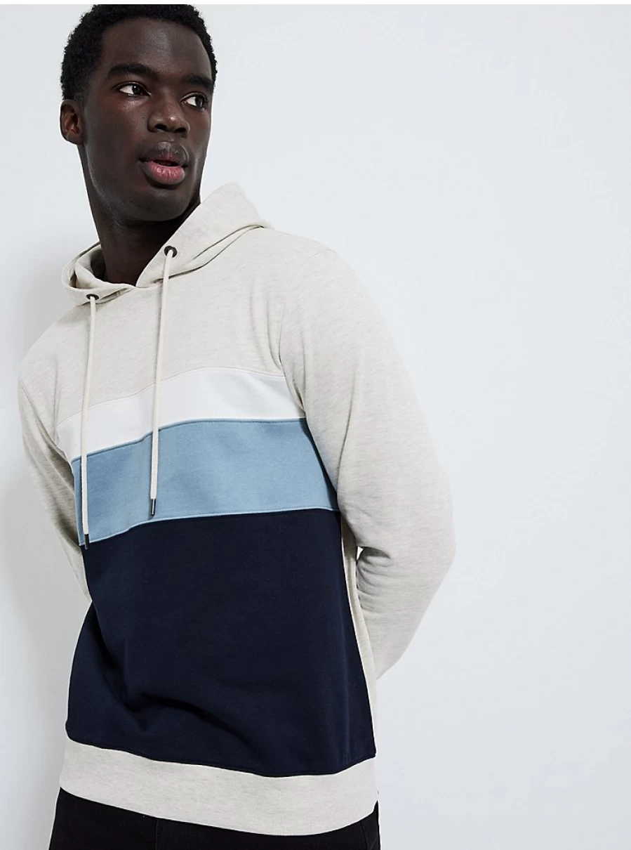 "George at Asda Men's Colour Block Hoodie - Stylish & Comfortable Pullover Review"