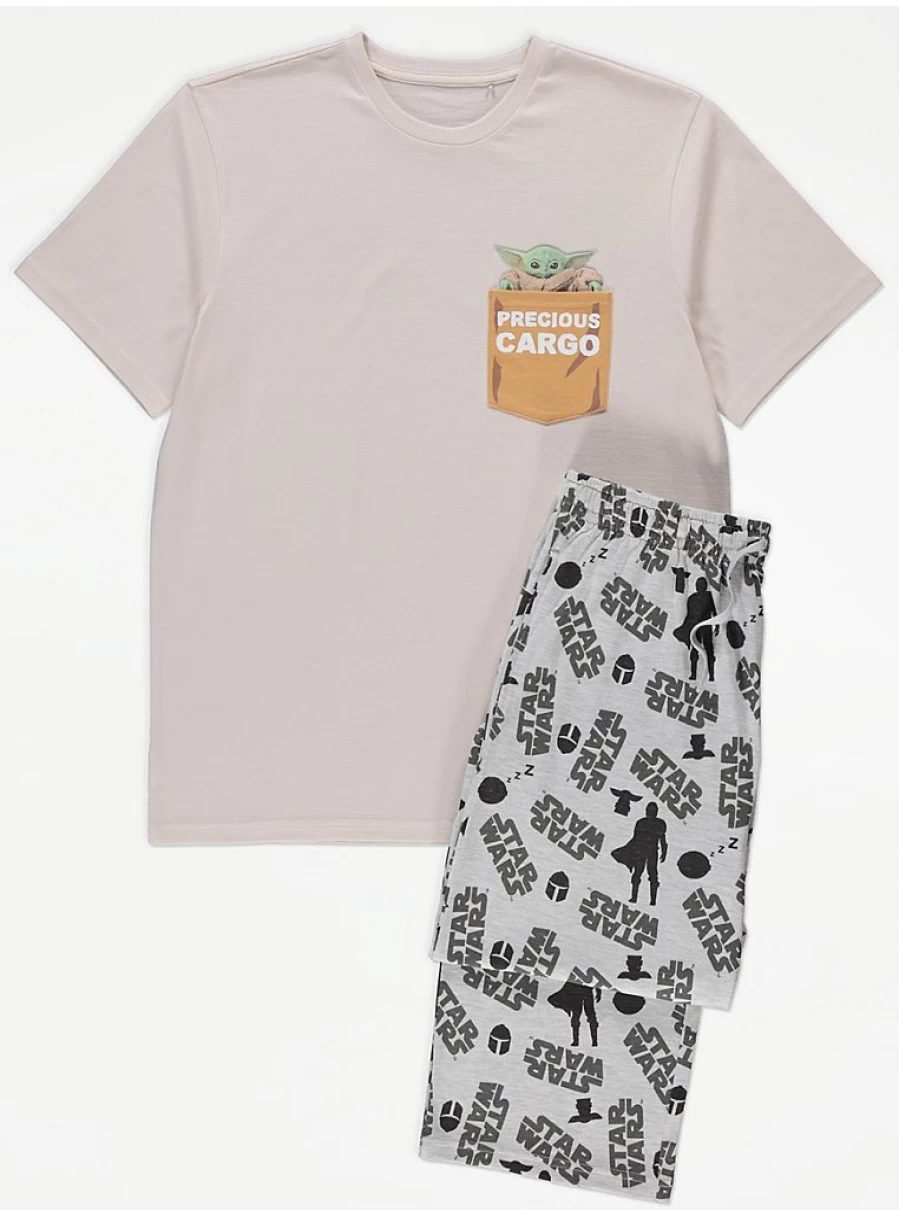 Men's Star Wars The Mandalorian Grogu Short Sleeve Pajama Set | George at Asda