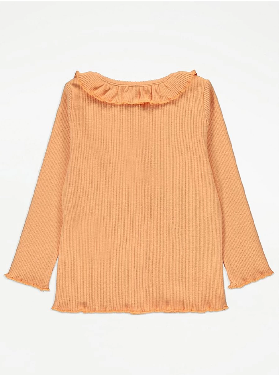 "George at Asda Kids Peach Ribbed Cardigan with Frill Neck Review"