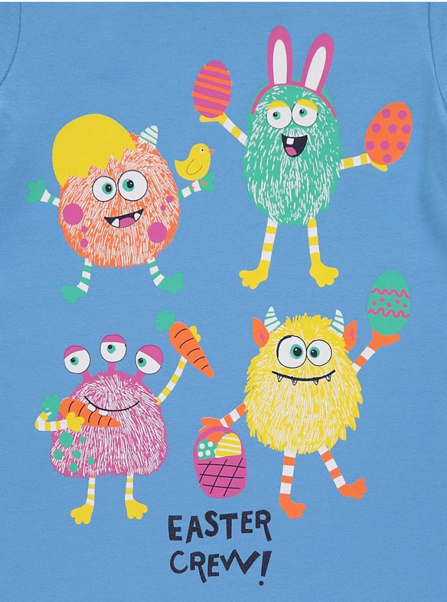 "George at Asda Boys' Blue Monster Easter Pyjamas – Kids' Crew Pajamas Review"