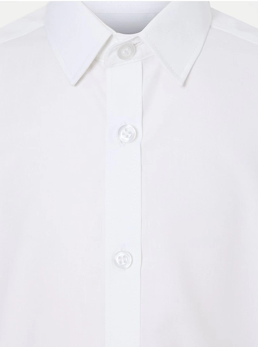 "George at Asda Boys' Non-Iron White Short Sleeve School Shirts 2-Pack"
