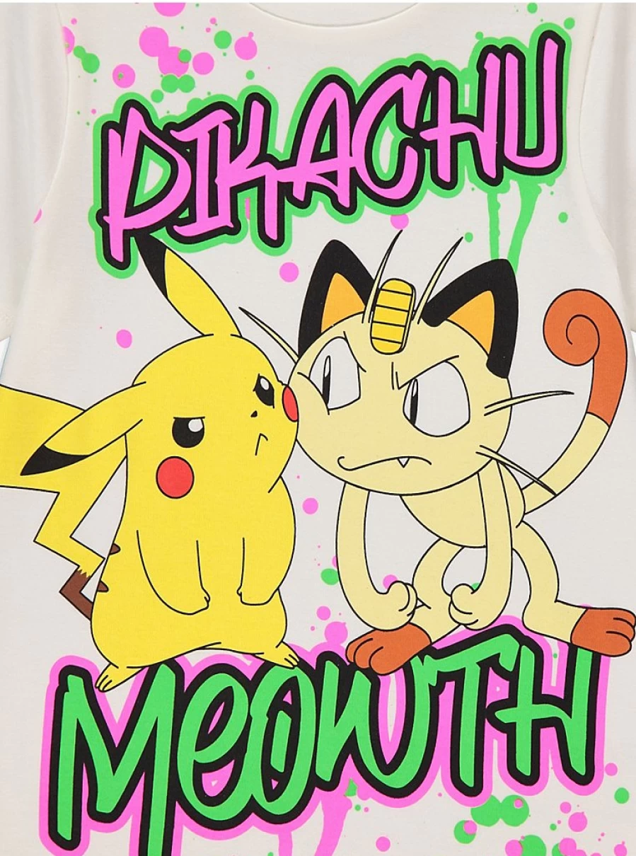Boys' Pokemon Pikachu Graffiti Print Short Pyjamas | George at Asda