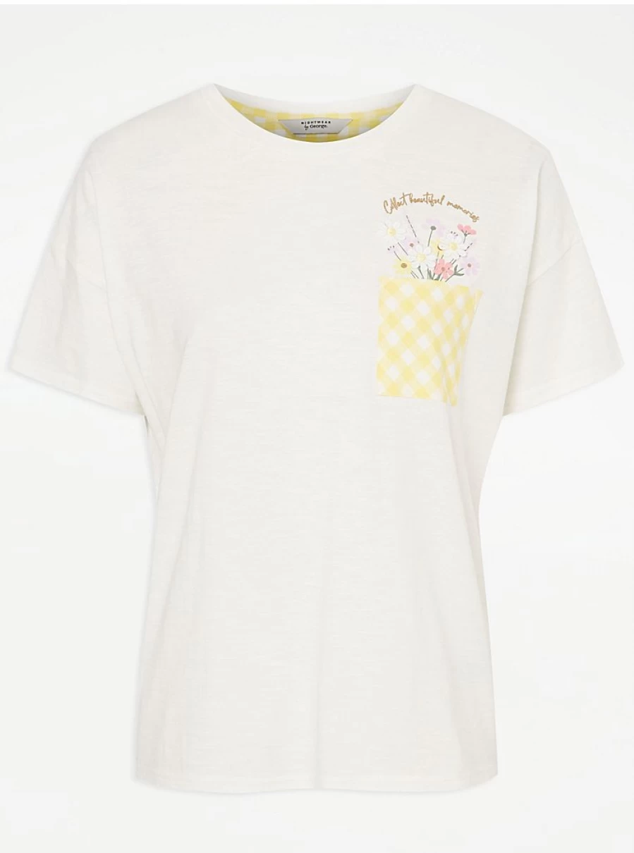 "George at Asda Yellow Gingham Pyjamas – Comfortable Lingerie for Beautiful Memories"