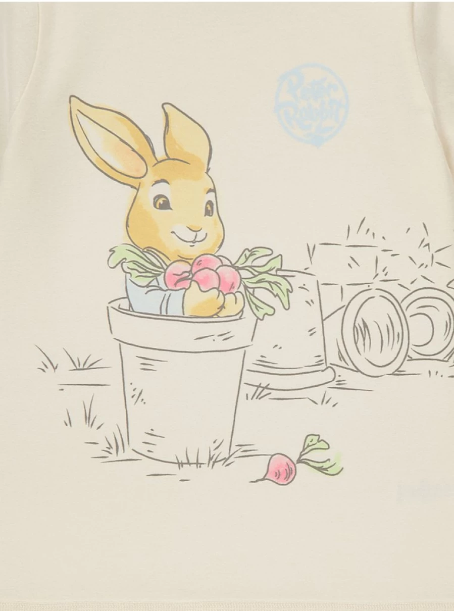 "George at Asda Peter Rabbit Blue Gingham Kids' Pyjamas – Comfortable Short Pajamas for Children"