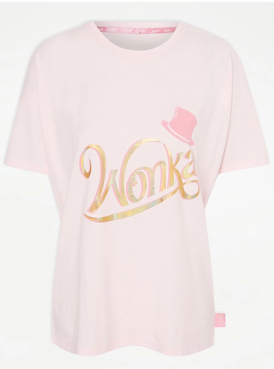 "George at Asda Pink Willy Wonka Inspired Short Sleeve Pyjamas | Women's Sleepwear & Loungewear"