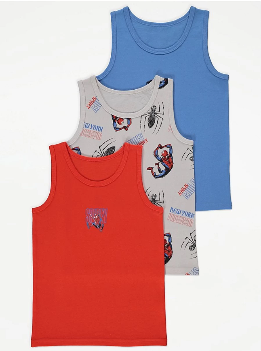 "George at Asda Boys' Marvel Spider-Man & Amazing Friends 3-Pack Vest Set – Kids Costume Review"