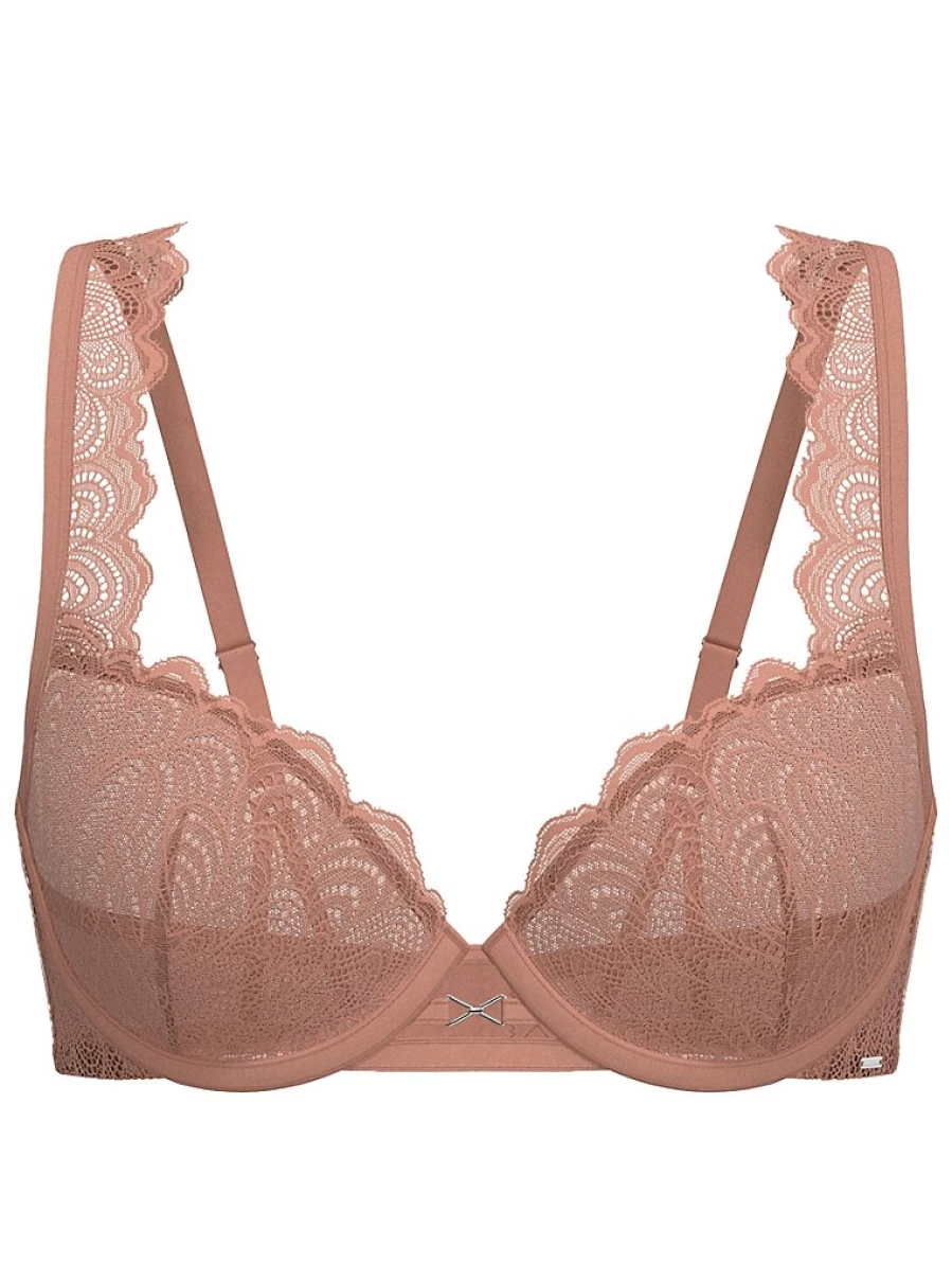 "George at Asda Women's Entice Apricot Scallop Lace Non-Padded Bra | Comfortable Lingerie Review"