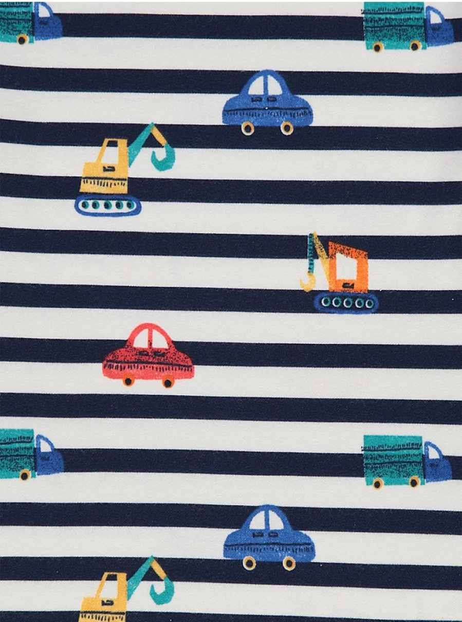 Boys' Navy Striped Vehicle Print Short Pyjamas | George at Asda