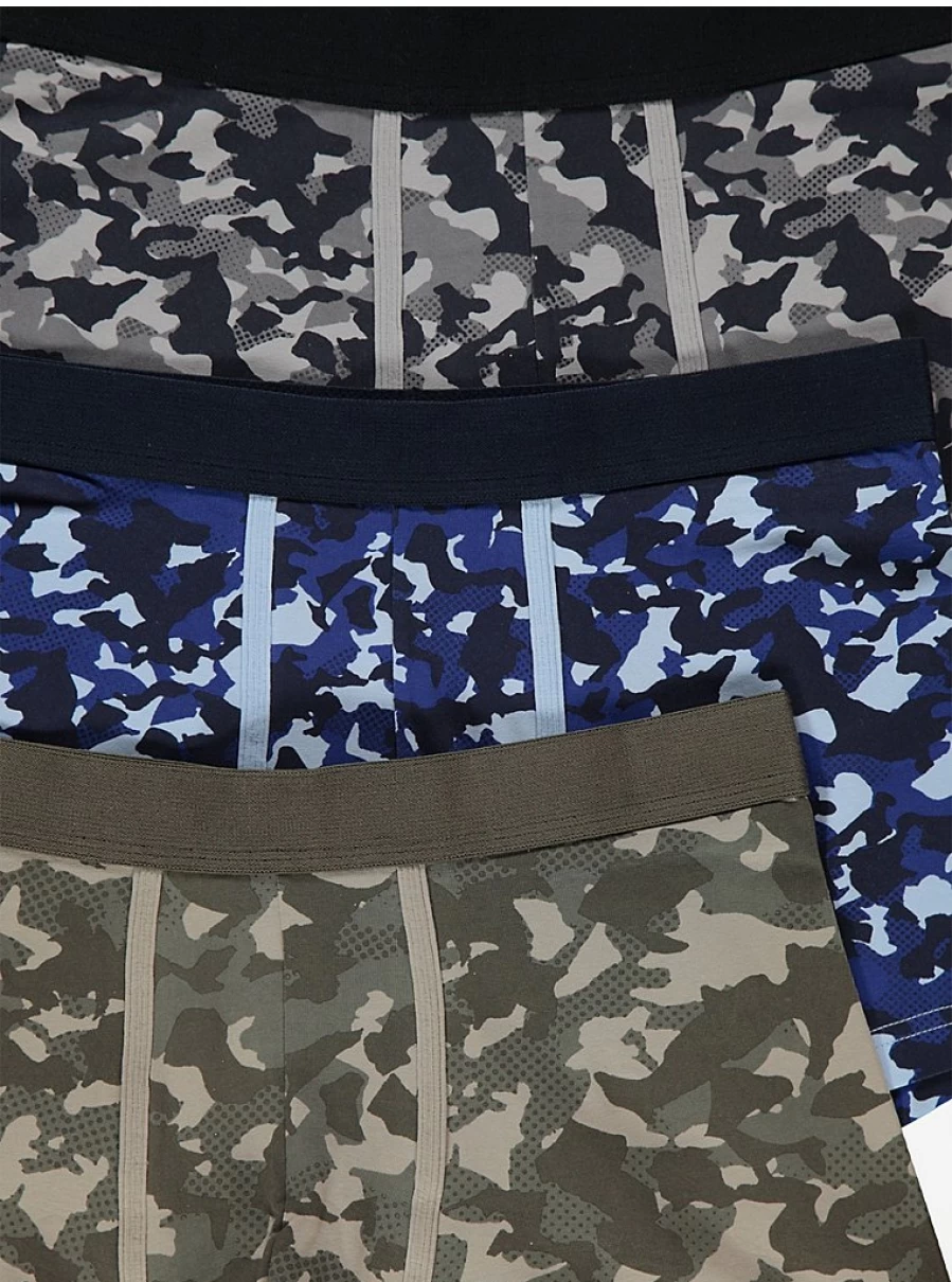 "George at Asda Men's Camouflage Hipster Trunks 3-Pack | Comfortable & Stylish Boxer Briefs"