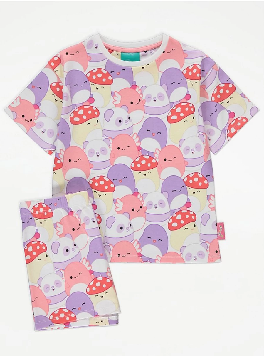 George at Asda Kids' Squishmallows Toadstool Short Pyjamas | Soft & Comfortable Nightwear
