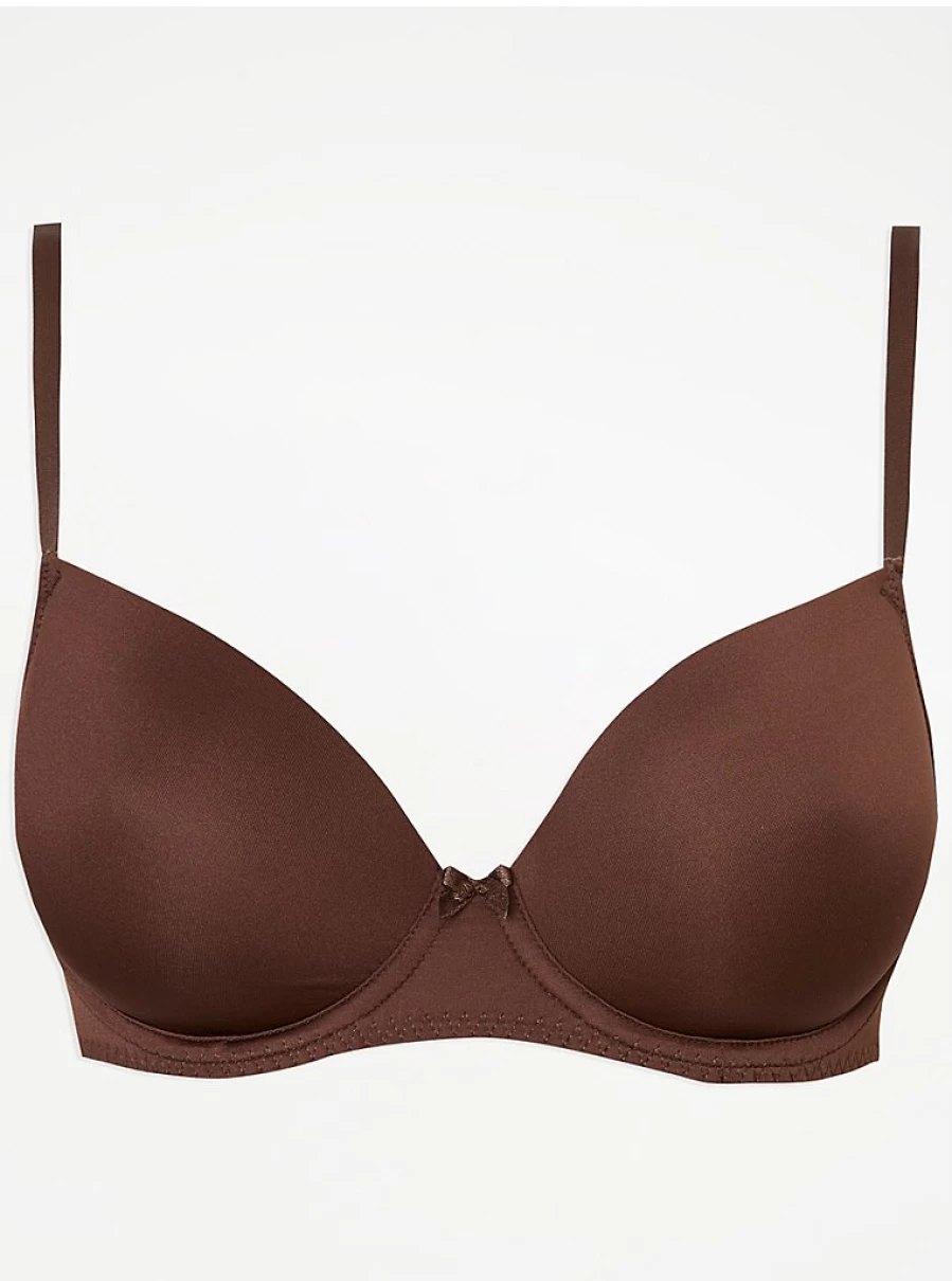 Women's Deep Nude Padded T-Shirt Bra - Comfort & Support | George at Asda Lingerie