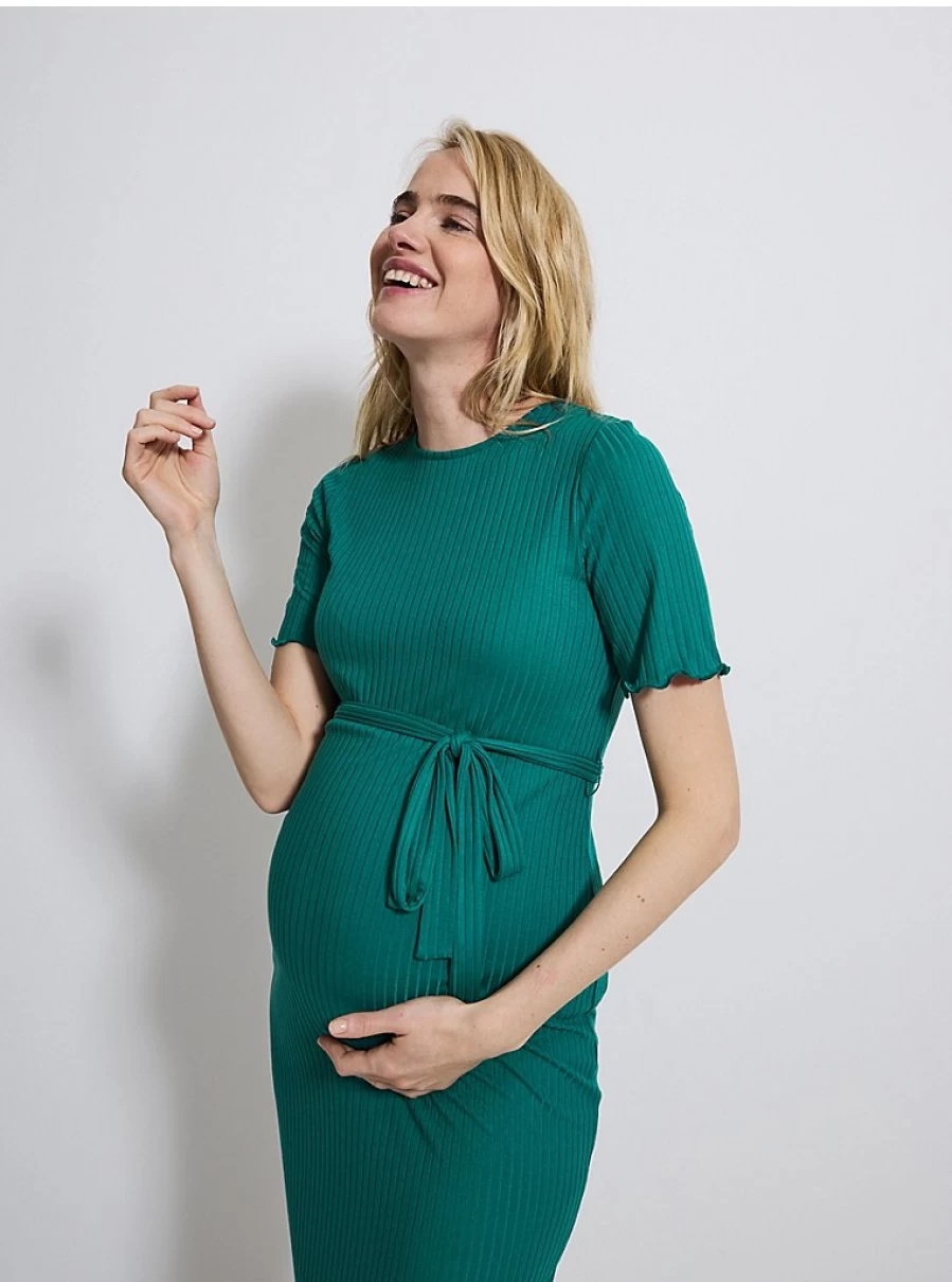 Baby Teal Ribbed Midi Dress | George at Asda | Soft & Comfortable Infant Wear
