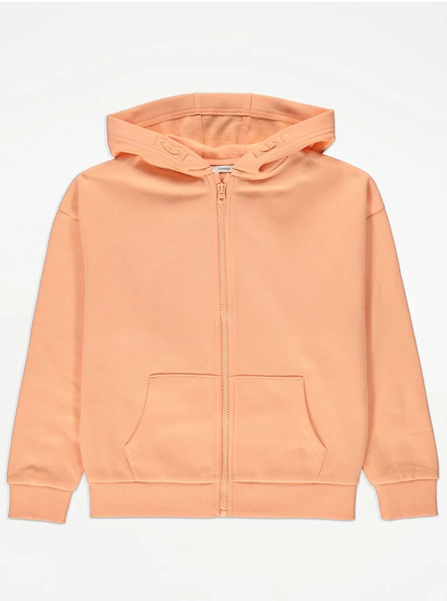 "George at Asda Kids' Orange Zip-Up Hoodie | Comfortable & Stylish Review"
