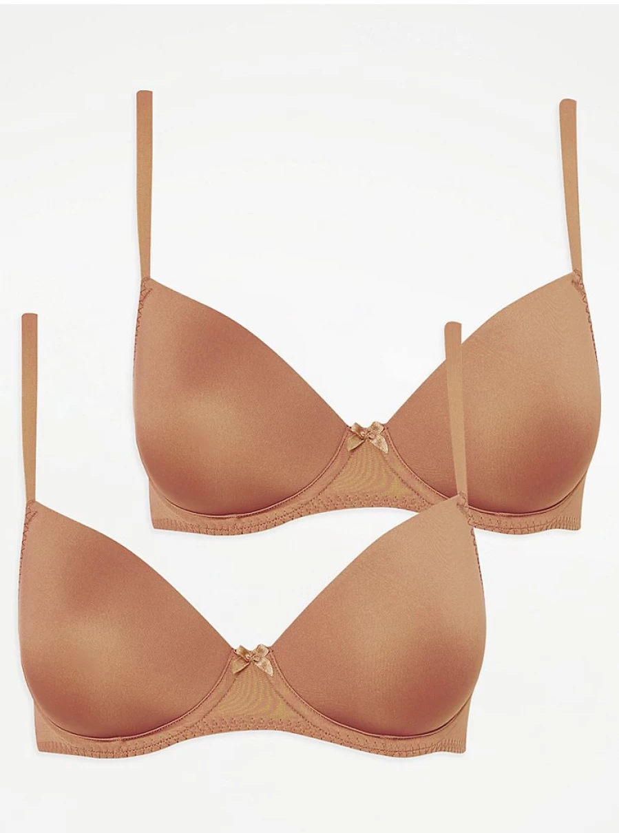 "George at Asda Women's Tan Padded T-Shirt Bra – Comfortable Lingerie Review"