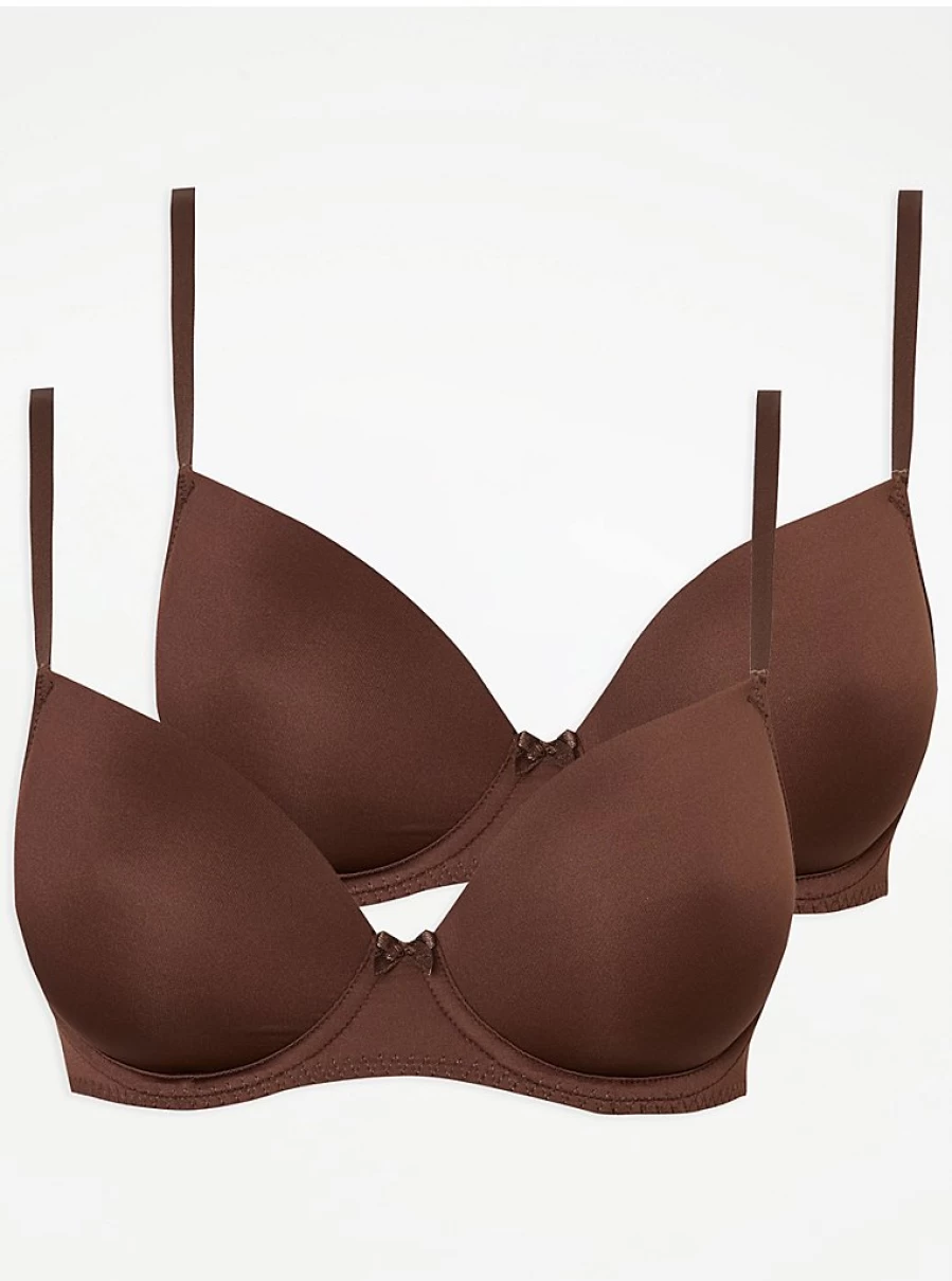 Women's Deep Nude Padded T-Shirt Bra - Comfort & Support | George at Asda