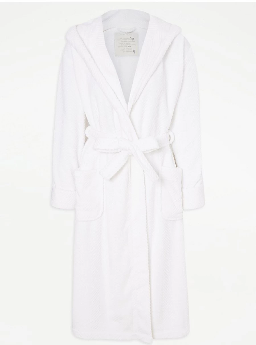 "George at Asda White Luxe Fleece Dressing Gown – Soft Women’s Loungewear Robe Review"