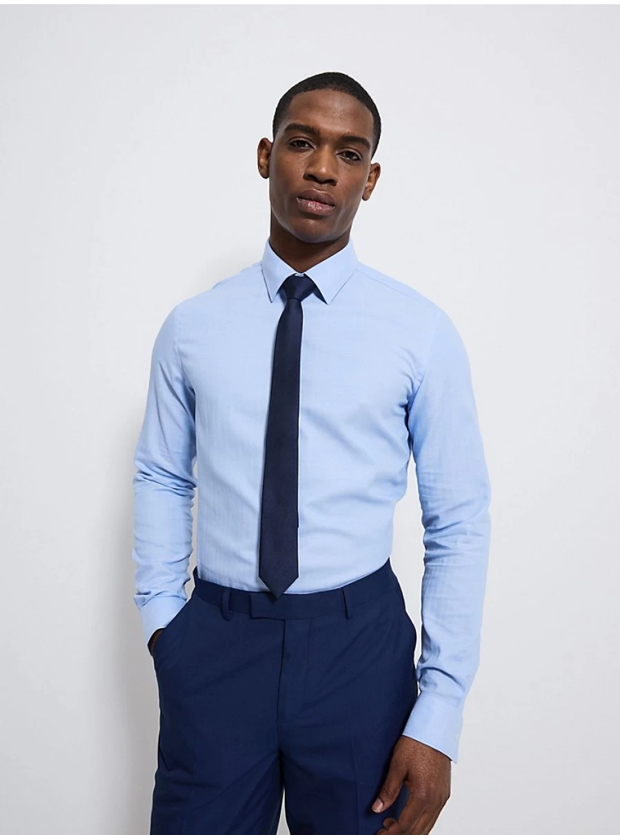 "George at Asda Men's Light Blue Slim Fit Long Sleeve Shirt with Tie – Review & Style Guide"