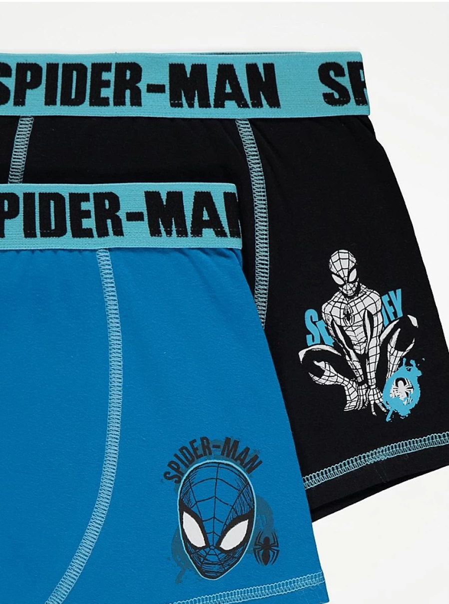 "George at Asda Boys' Marvel Spider-Man 3-Pack Trunks | Kids Underwear"