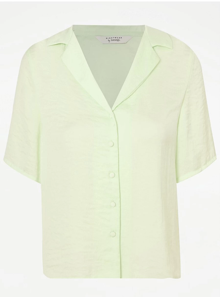 "Light Green Satin Pajama Set by George at Asda - Women's Sleepwear & Lingerie"