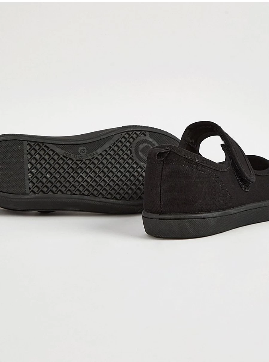 "George at Asda Black Shooting Star Wide Fit Plimsoll Shoes for School – Comfort & Style Reviews"