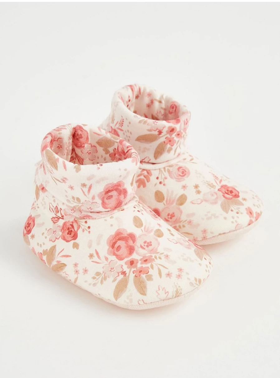 George at Asda Baby Floral Booties 2-Pack | Soft Soles & Comfort Fit | Newborn to Toddler