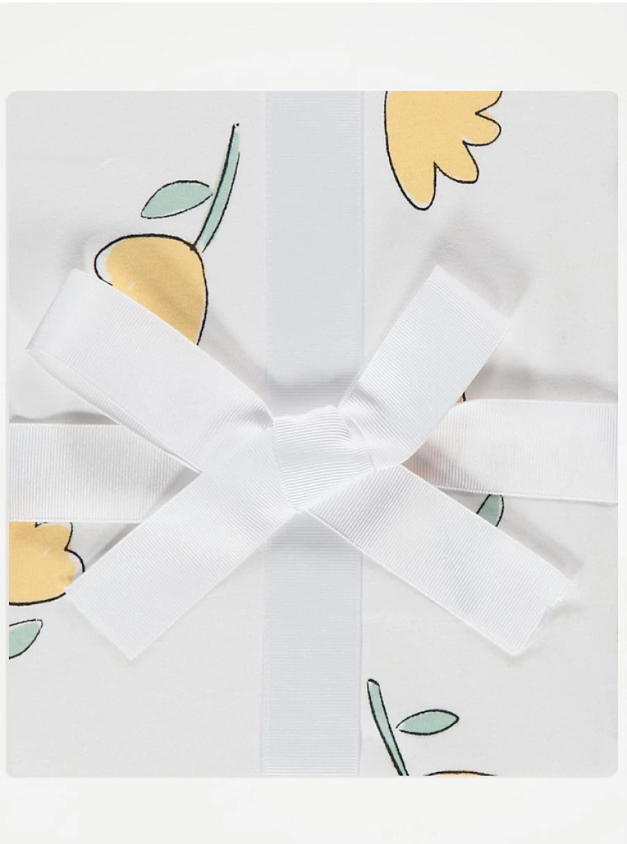 "George at Asda Kids' White Tulip Short Pyjama Set - Comfortable Gift Pajamas for Children"