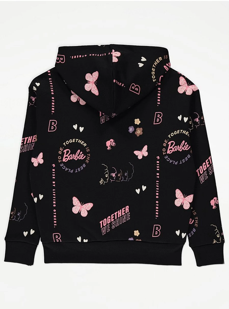 "George at Asda Kids' Barbie Prince's Trust Black Butterfly Hoodie Review"