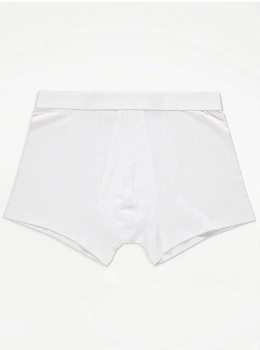 George at Asda Boys' White A-Front Boxer Briefs 3-Pack - Comfort & Quality Underwear