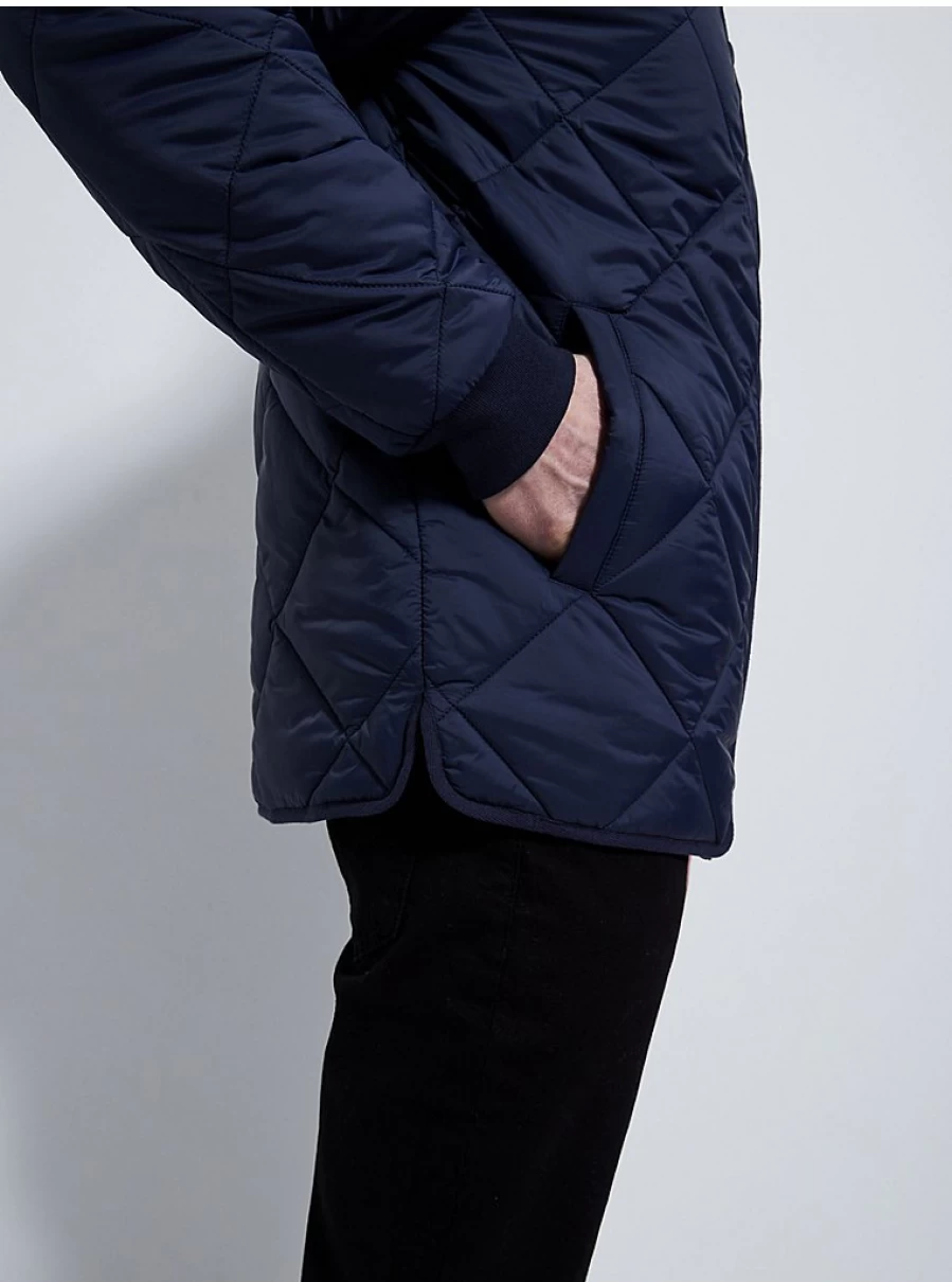 Men's Navy Quilted Bomber Jacket | George at Asda | Lightweight & Stylish