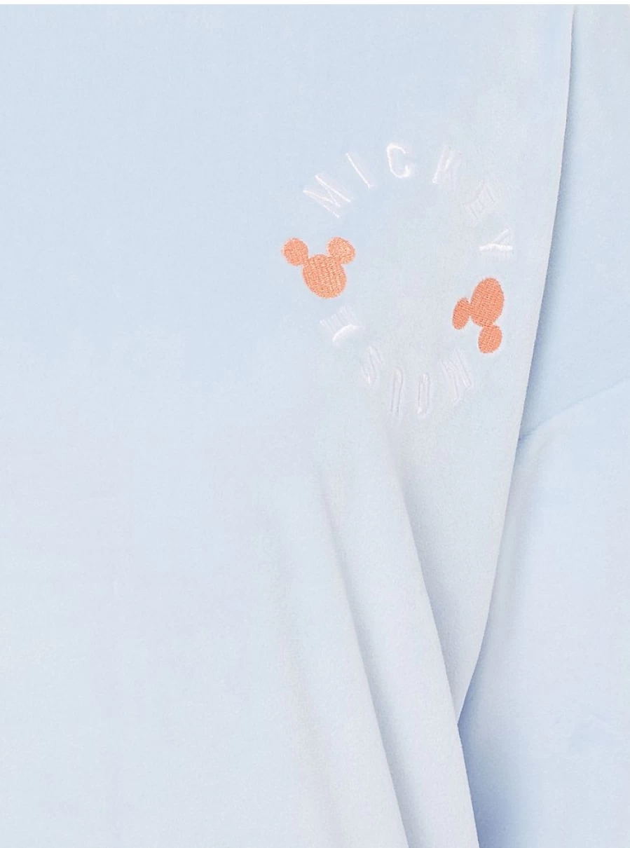 Disney Mickey Mouse Blue Velour Pyjama Top | George at Asda Men's Sleepwear | Cozy Lounge Shirt