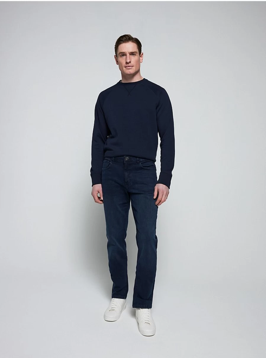 Men's Dark Ink Straight Fit Stretch Jeans | George at Asda | Comfort & Style