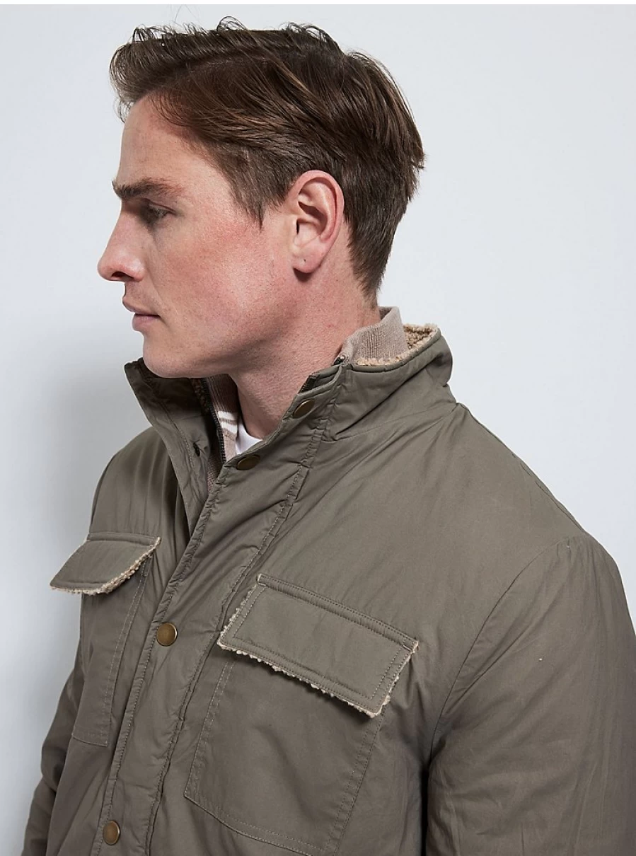 Men's Taupe Borg Lined Jacket by George at Asda – Warm Winter Coat Review