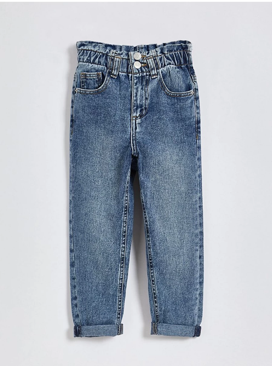"George at Asda Kids' Blue Mid Wash Paper Bag Jeans – Comfortable & Stylish Review"