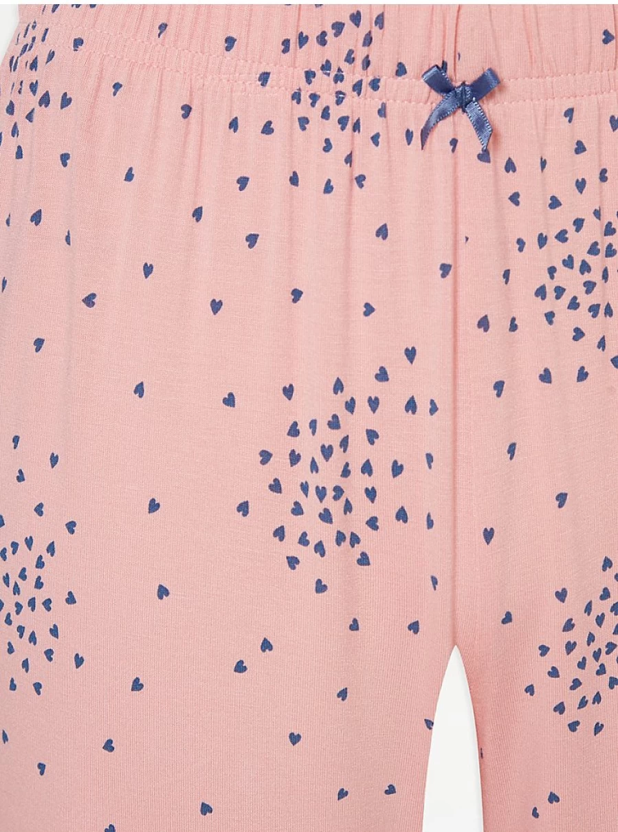 "George at Asda Women's Pink Heart Print Pyjama Bottoms | Soft Sleepwear & Loungewear"
