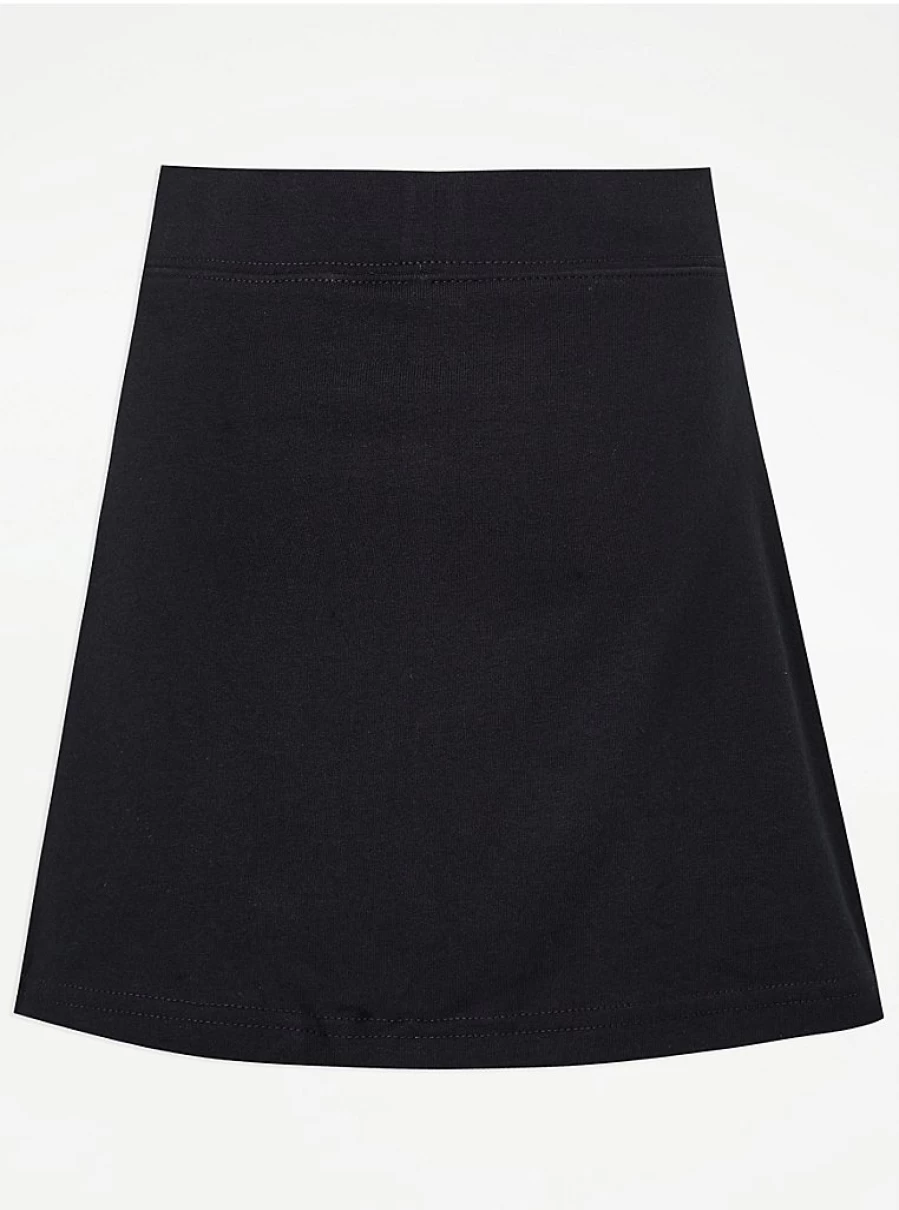 "George at Asda Girls' 2-Pack Black School Skorts – Comfortable & Stylish Uniform Essential"