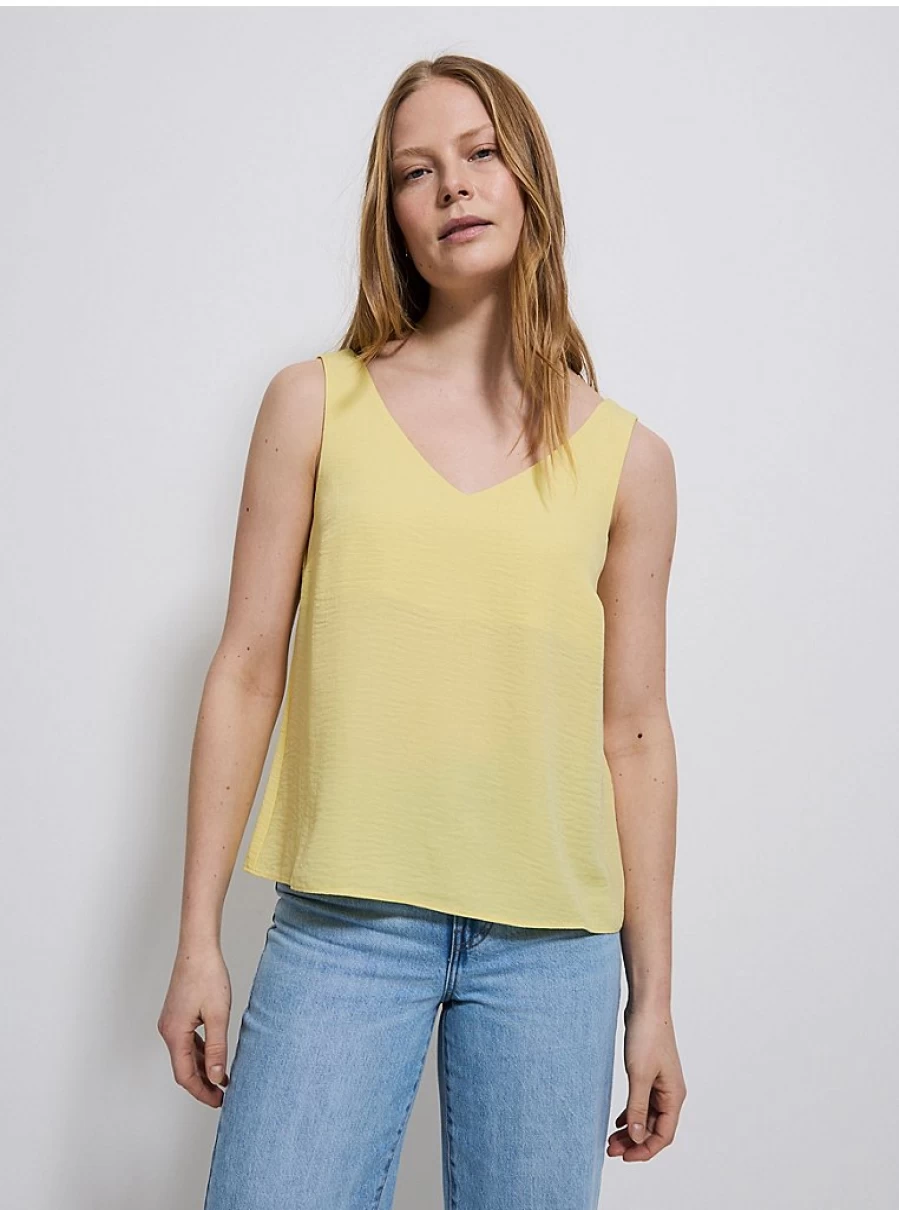 Women's Yellow V-Neck Cami Top | George at Asda | Comfort & Style
