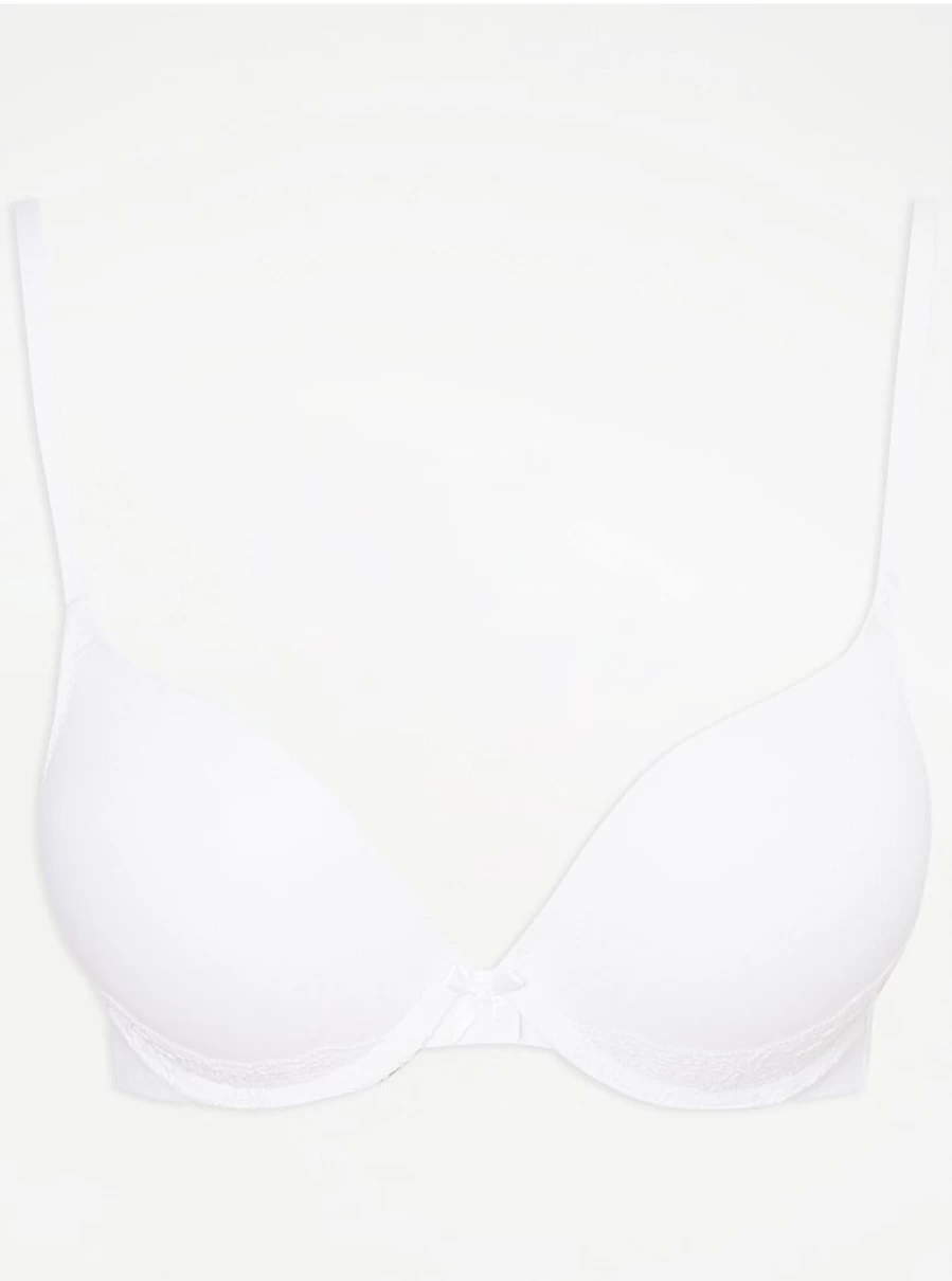 "George at Asda Women's White Plunge Bra – Lift & Enhance in 2 Sizes Bigger | Lingerie Reviews"