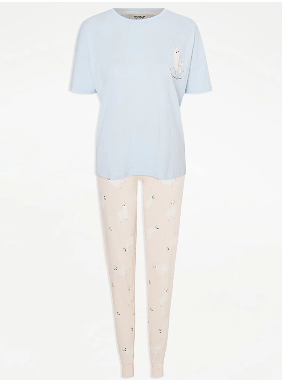 "George at Asda Blue Llama Print Pyjamas – Comfortable Sleepwear & Loungewear Review"