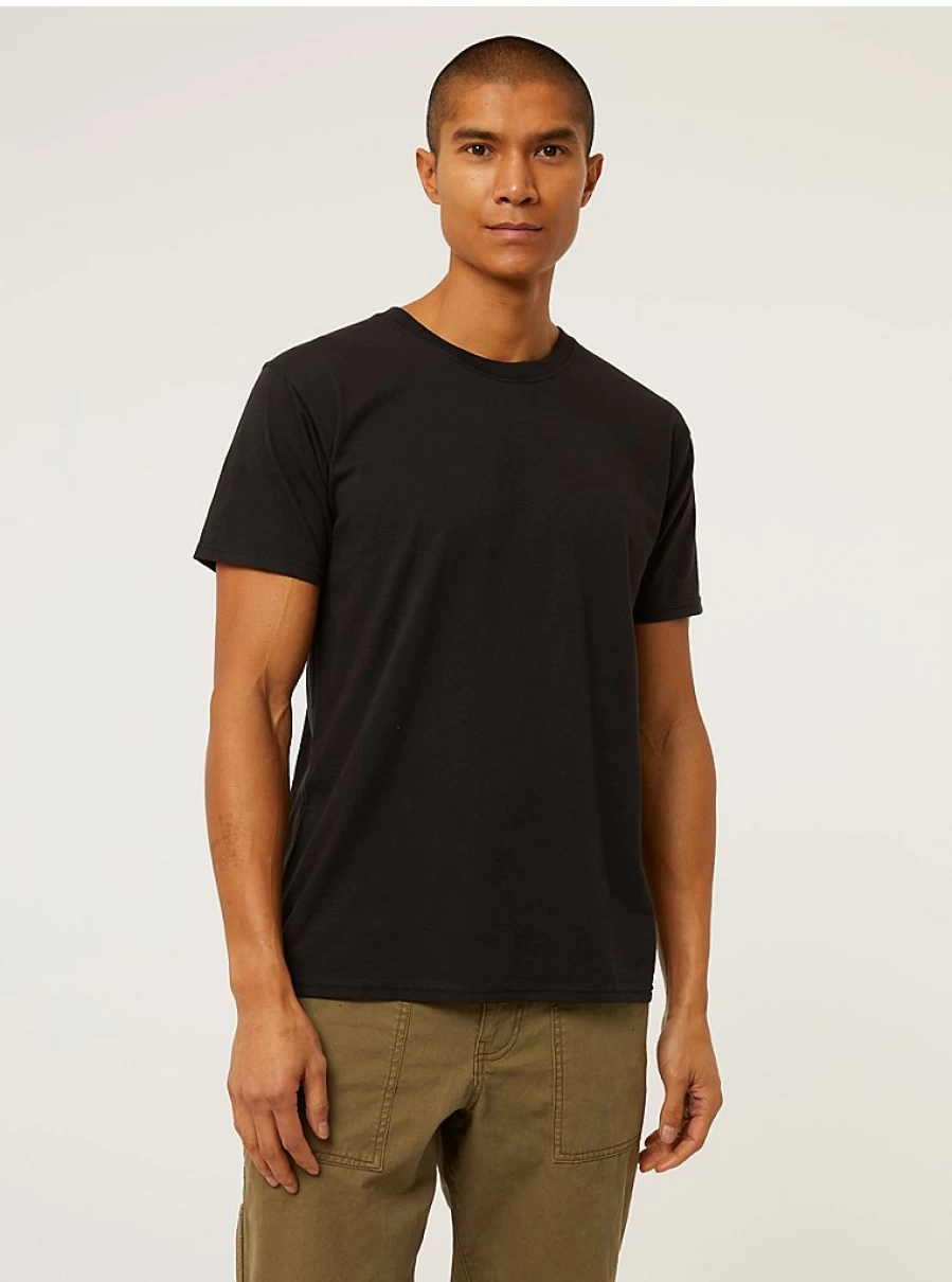 George at Asda Boys Black Plain T-Shirt - Comfort Fit Cotton Tee for Kids