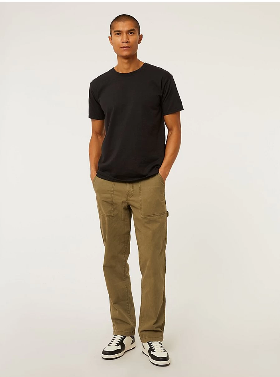 George at Asda Boys Black Plain T-Shirt - Comfort Fit Cotton Tee for Kids