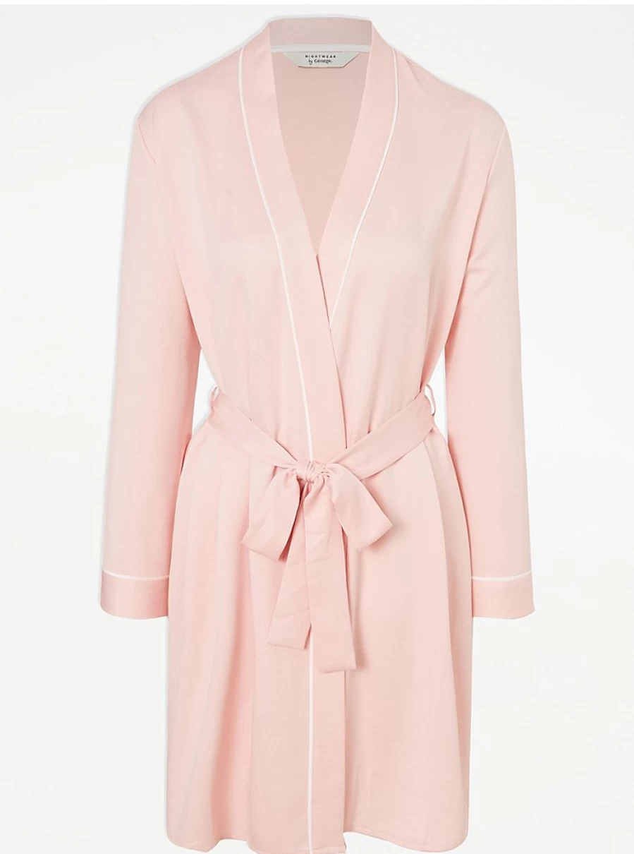 Elegant Pink Lace Dressing Gown for Mother of the Bride | George at Asda